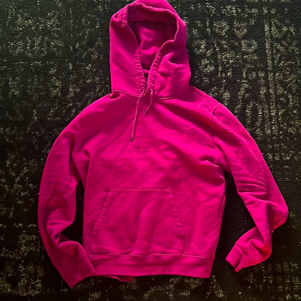 Hardly worn Pink Saint Laurent Hoodie….almost perfect condition.